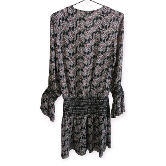 DEREK LAM 10 CROSBY Smocked Silk Floral Print Long Sleeve Mini Dress Sheer NWT 4 - Picture 8 of 11